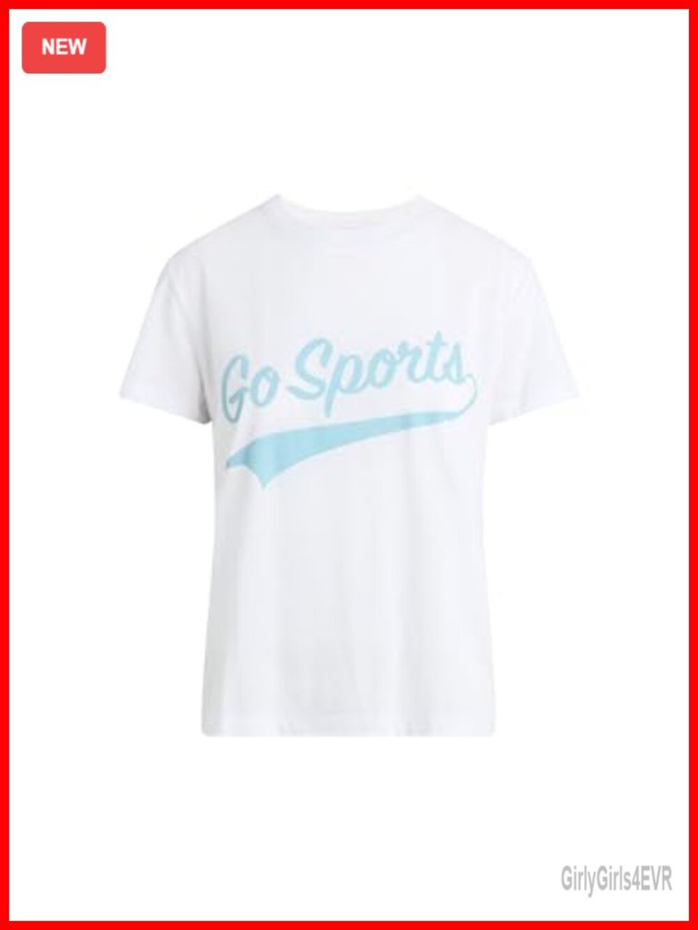 Favorite Daughter Go Sports Tee Cotton Blend Classic Fit Short Sleeve Crew Neck